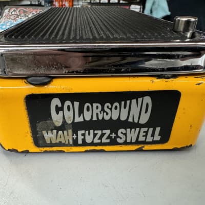 Colorsound Wah Fuzz Swell Pedal Vintage - Yellow for sale
