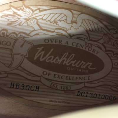 Washburn HB30CH Hollowbody Electric Guitar – Cherry image 12