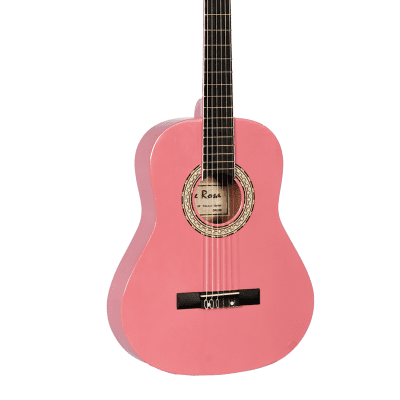 De Rosa DKF36-PK Kids Classical Guitar Outfit Pink w/Gig Bag, Strings, Pick, Pitch Pipe & Strap image 4