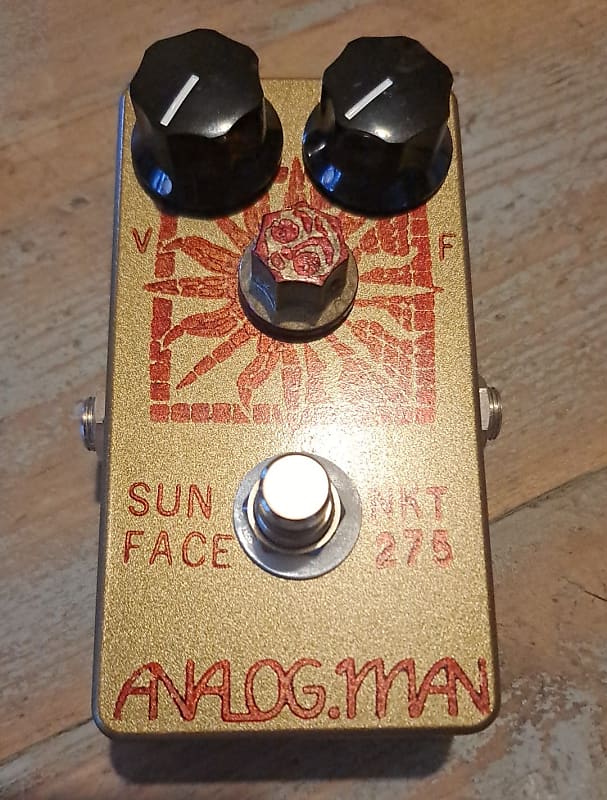 Analogman Sun Face White Dot NKT 275 Germanium Fuzz with Sun Dial Knob 2002  - 2011 - Gold