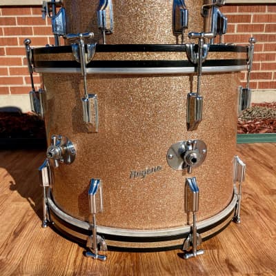 1960s Rogers Holiday Drum Set Pink Champagne Pearl Sparkle 20/12/14 image 5