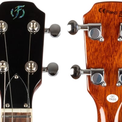 Flight Vanguard Solid Body Transparent Black Electric Ukulele New - Transparent Black - Solid Body image 7
