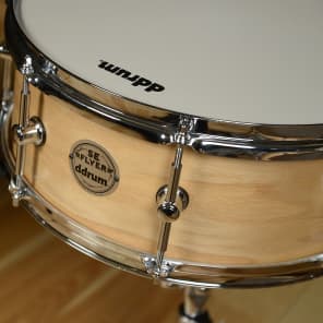 Ddrum SE Flyer 12/14/18/5.5x14 4pc Drum Kit Satin Natural Lacquer w/Ash Outer Ply image 8