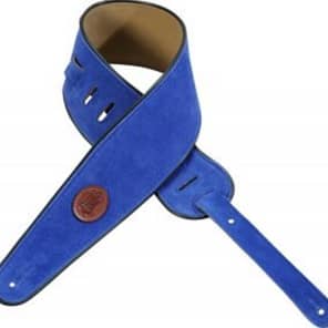 Levy's Guitar Strap, MSS3-4-ROY, 4" Suede Leather with Suede Backing, Royal Blue image 1