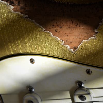 Fender Stratocaster Relic Gold Sparkle Nitro Texas Specials image 3