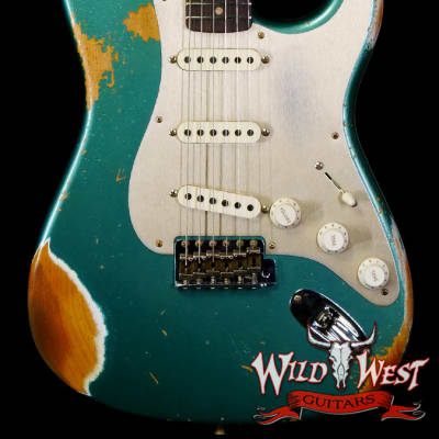 Fender Custom Shop Limited Edition 1959 59' Roasted Stratocaster Heavy Relic Aged Sherwood Green Metallic image 1