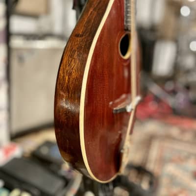 One-of-a-kind Restored Gibson A2 Model 1921 two-tone Mandolin w/ Hardshell Case, extra bridge & saddle image 6