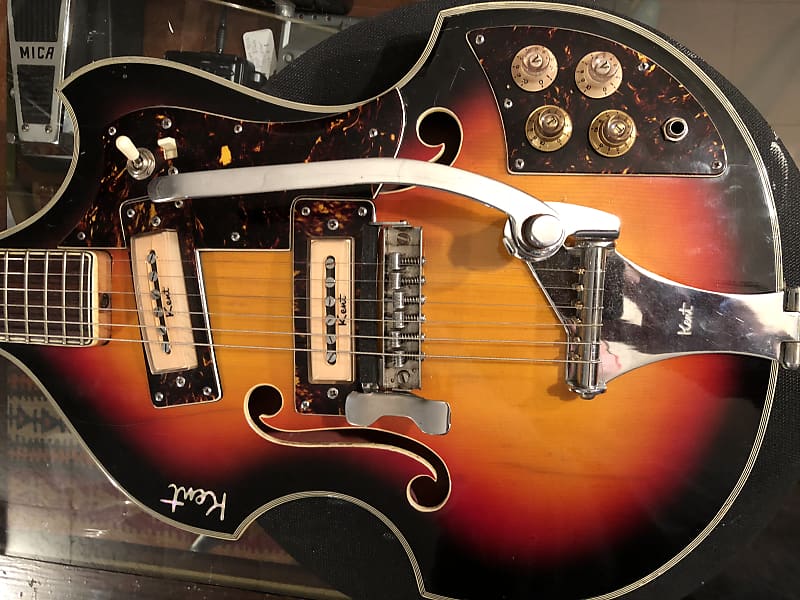 Kent Electric guitar 1960s Sunburst Reverb
