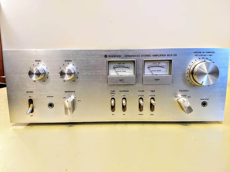 Sanyo Sanyo DCA-311 stereo integrated amp, 1978-80 silver/black