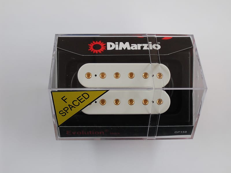 DiMarzio Evolution Neck Humbucker White W/Gold Poles DP 158