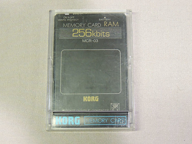Korg MCR-03 256 KB RAM Card for M1,M1R, etc.. New Battery