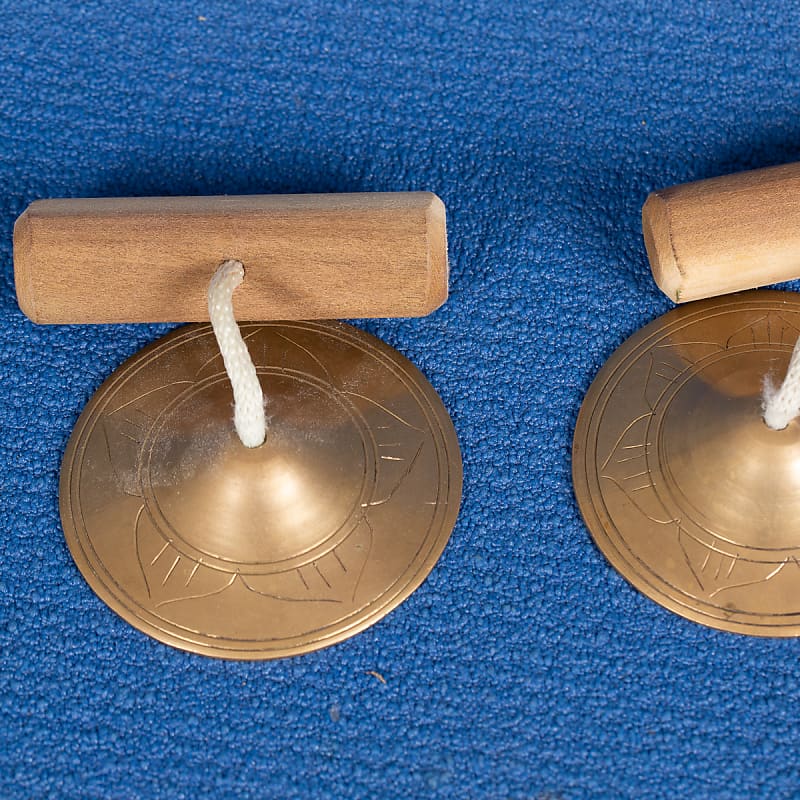 LARGE Pair of 3.25" Finger Cymbals for orchestral use Reverb