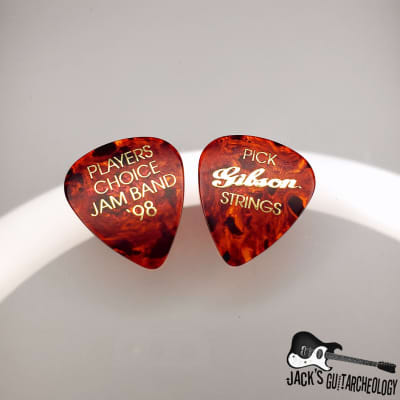 Lot of 2 - Gibson Players Choice Jam Band 1998 Pick / Plectrum (1998 Tortoise Celluloid) for sale