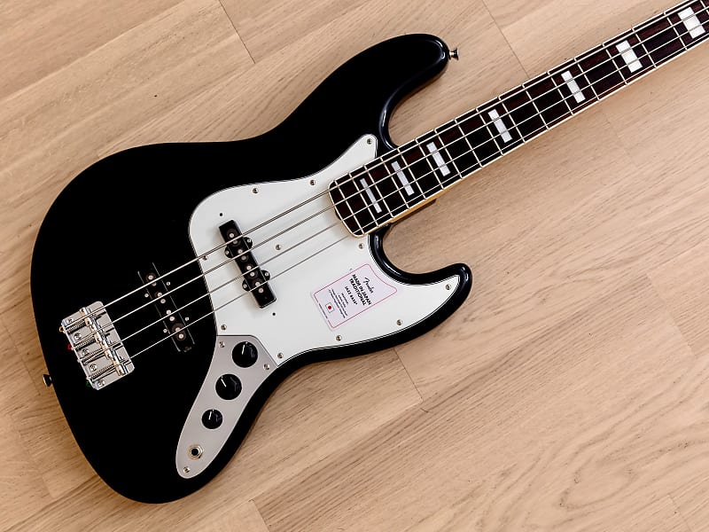 2021 Fender Traditional Late 60s Jazz Bass Vintage Reissue Black w/ Blocks  & Binding, Japan MIJ