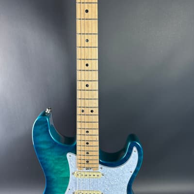 Used 2018 Fender American Elite Strat HSS Shawbucker QMT Aqua Marine Metallic w/Case TSU20642 image 7