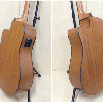 Klema Solid Cedar Top,Dreadnought Acoustic Guitar,Cutaway W Gig Bag k100DC-CE image 10