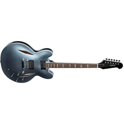 Epiphone Dave Grohl Signature DG-335 Semi-Hollow Guitar w/ USA Gibson Pickups and Hard Case - Pelham Blue image 6