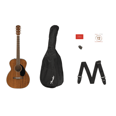 Fender CC-60S Concert Pack V2 All Mahogany Concert Acoustic Guitar image 4
