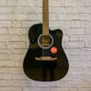 Fender FA-125CE Dreadnought Cutaway Acoustic-Electric Guitar - Black