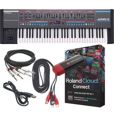 Roland Juno-X 61-Key Programmable Polyphonic Synthesizer - Cloud Kit