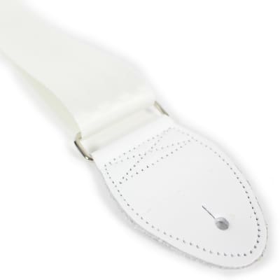 Souldier Plain Seatbelt White 2" Guitar Strap with White Ends image 2
