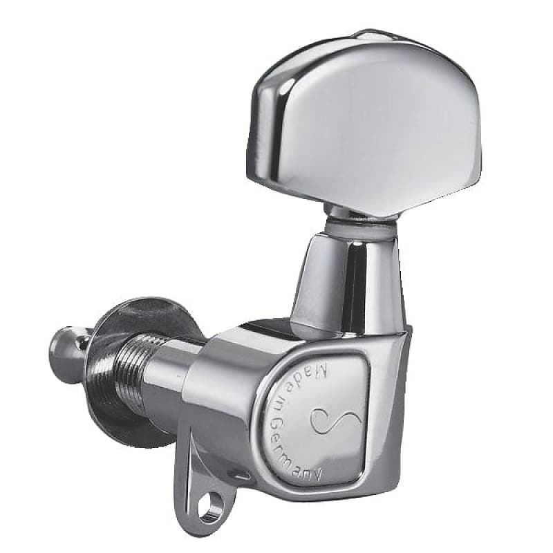Schaller Classic Machine Heads M6 180, Tuners, (3 Left + 3 Right, Machine Polished Chrome), 10010223.02.36 image 1