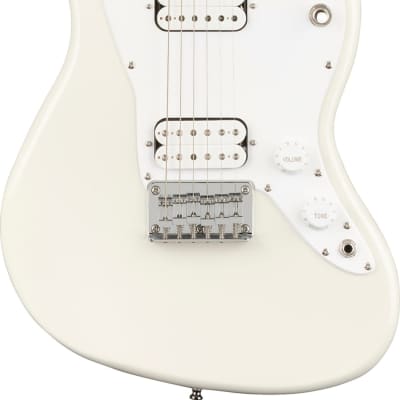 Squier Mini Jazzmaster HH Electric Guitar, Maple Fingerboard, Olympic White image 1