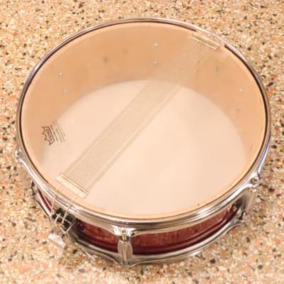 Stewart 5.5x14" Snare Drum Red Sparkle Vintage 1970's MIJ image 10