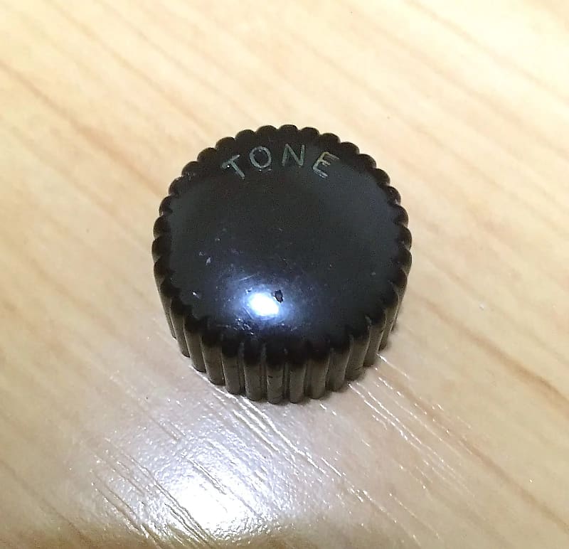 Vintage Cupcake Tone Knob Brown Harmony Silvertone Kay | Reverb