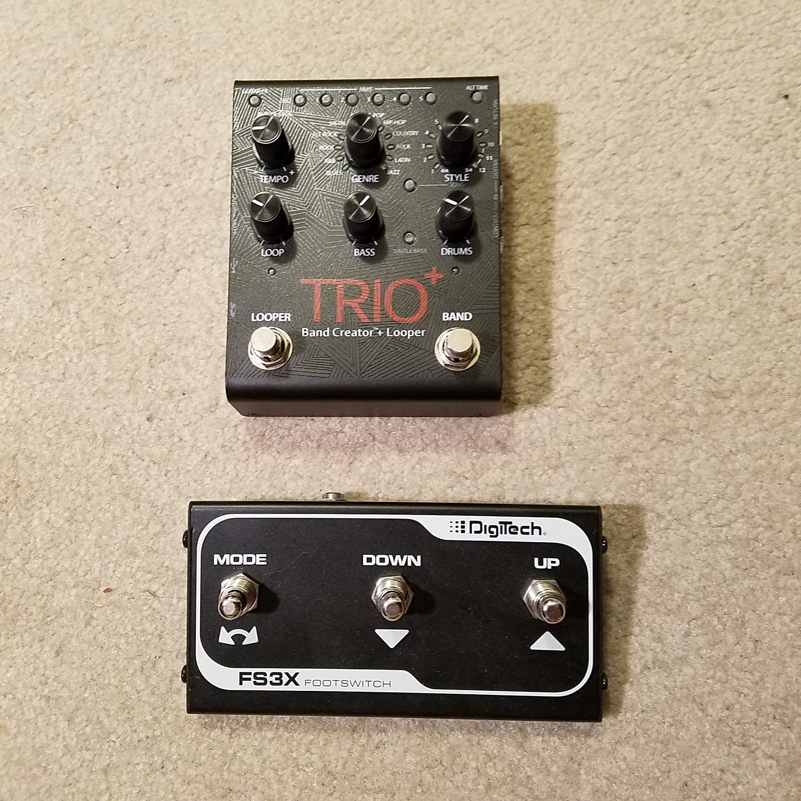 DigiTech TRIO Plus Band Creator + Looper w/ FS3X 3-Button Footswitch |  Reverb