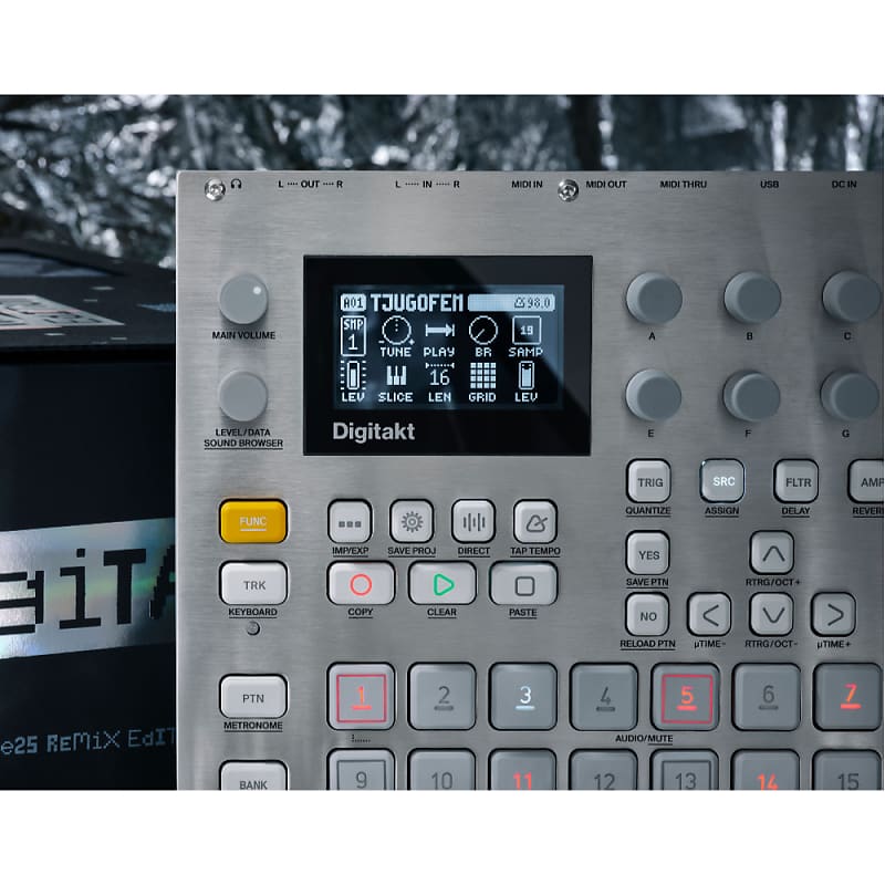 Elektron Digitakt 8-Voice Digital Drum Machine u0026 Sampler E25 Anniversary  Edition | Reverb