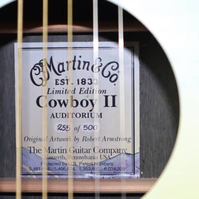 Martin Cowboy II Auditorium Acoustic Guitar w/OHSC Limited Edition #255/500 image 10