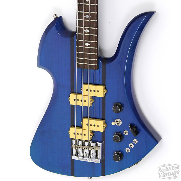 B.C. Rich Mockingbird Bass 1982 Blue | Reverb