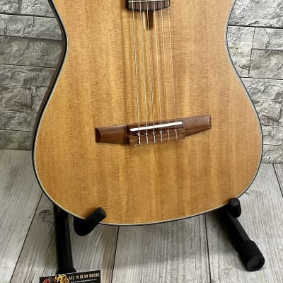 Ibanez #FRH10NNTF - Thinline Nylon Acoustic Electric Guitar, Natural image 1