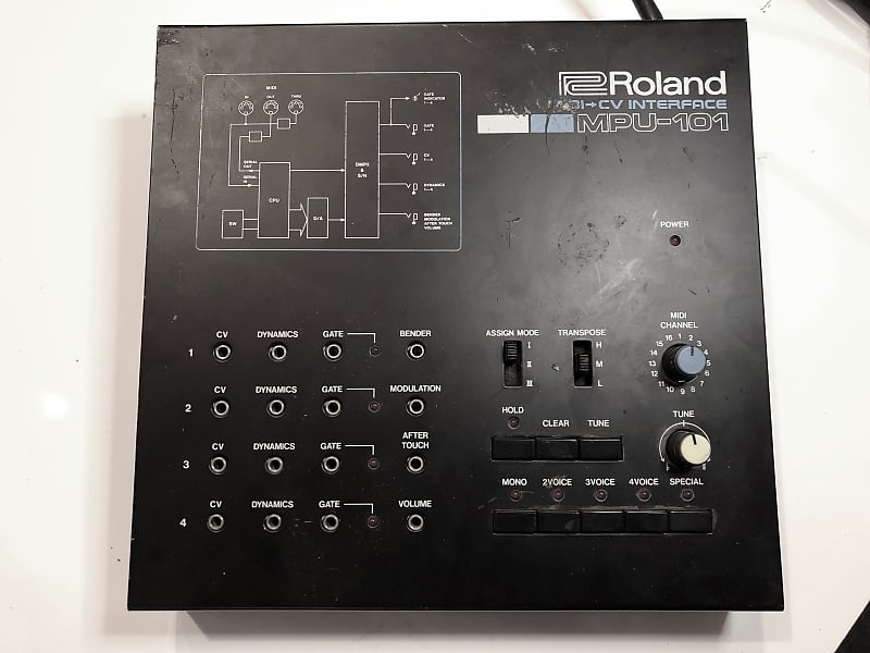 Roland MPU-101 Midi to CV Converter - Modular Synthesizer - CV - Gate -  Midi - Vintage Polyphonic CV