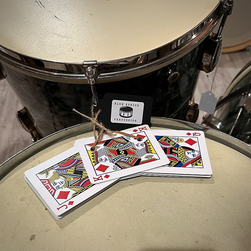 Playing Cards Drum Mute Dampener by Blue Zurich Percussion - Red Diamonds Royal Deck image 1