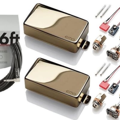 EMG 81 + 60 RED ACTIVE SOLDERLESS HUMBUCKER GUITAR PICKUP SET 