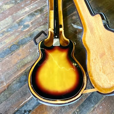 EKO Florentine Bass guitar 1960’s - Sunburst original vintage italy vox image 13