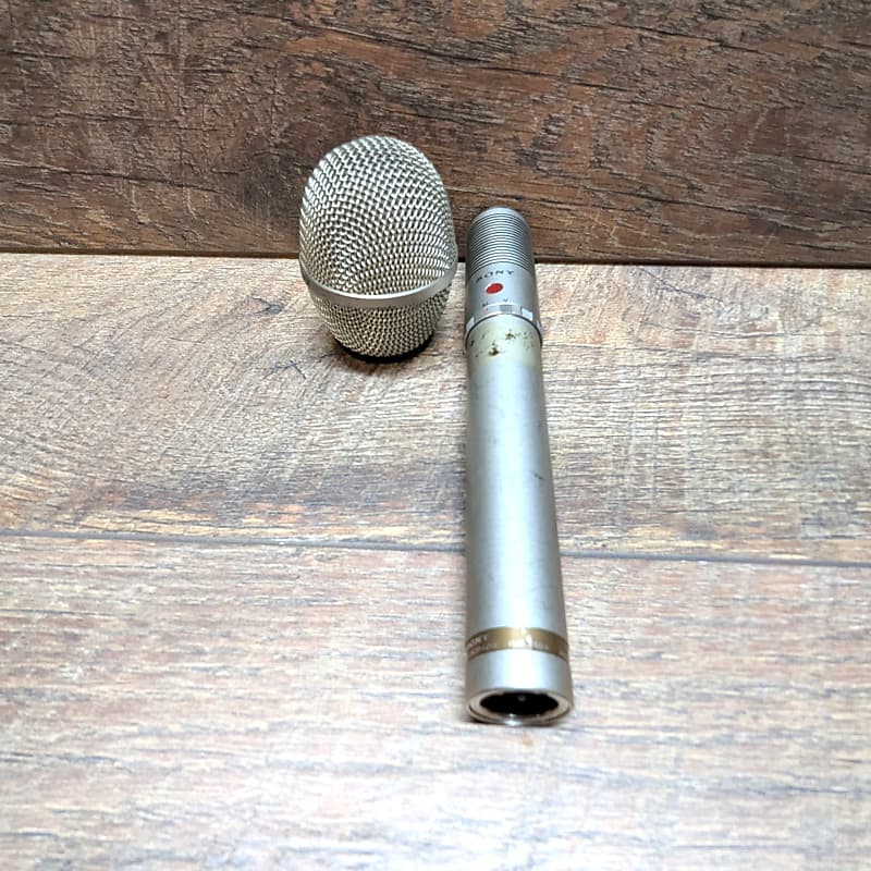 Sony ECM-23F Condenser Microphone 1970s - 1980s - Silver, works great image 1