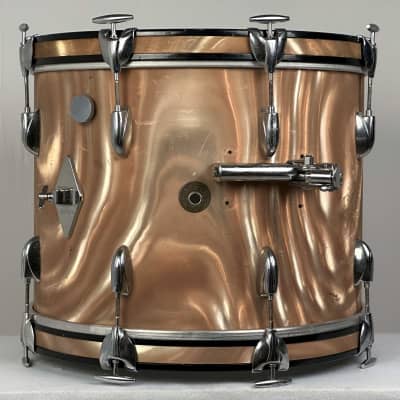 Gretsch 18/12/14" 1960's Round Badge Bop Drum Set - Sunset Satin Flame image 7
