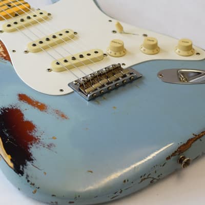 Fender Stratocaster 59 Hv Relic Blue MB-PW image 11
