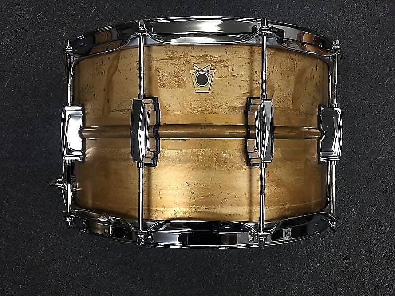 Ludwig LB484R Raw Brass Phonic 8x14" Snare Drum w/ Imperial Lugs image 1