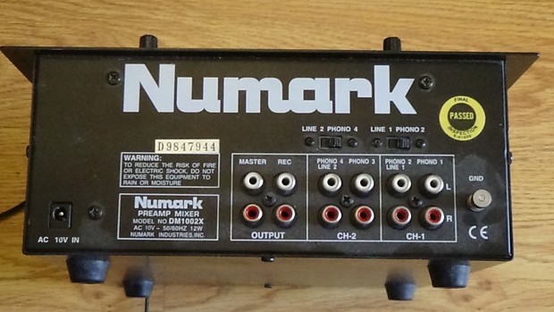 Numark DM1002X DJ Turntable Mixer with Phono Preamps | Reverb