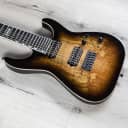 ESP E-II M-II 7 NT 7-String Guitar, Ebony Fingerboard, Dark Brown Natural Burst