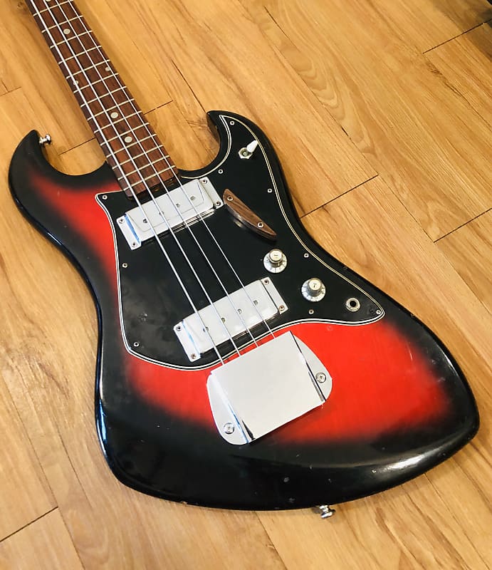 Tempo Bass Teisco Kingston Made in Japan 60s Cherry Burst