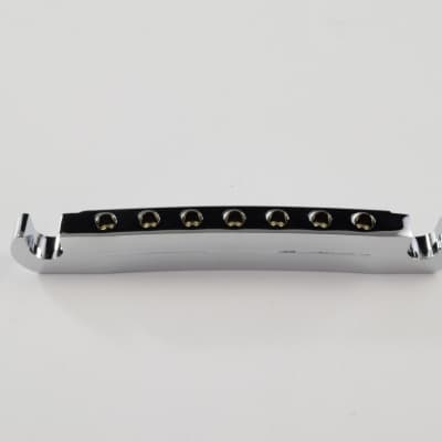 7-String Stop Tailpiece in Chrome and Black - Chrome image 2