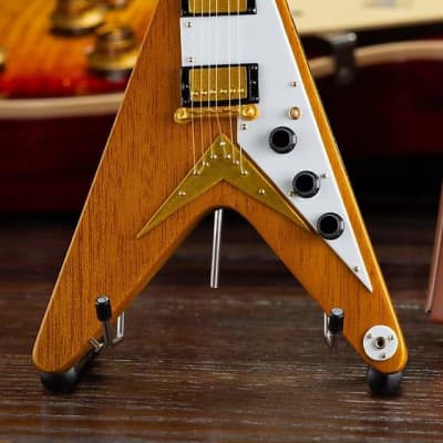 Axe Heaven Gibson Twin Pack Les Paul '57 Gold Top w/ Flying V Korina Mini Guitars image 5