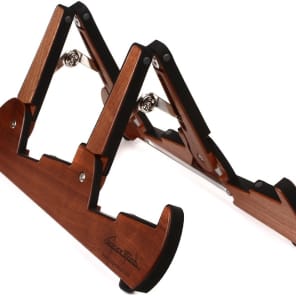 Cooperstand Pro-Tandem Double Guitar Stand - African Sapele image 2