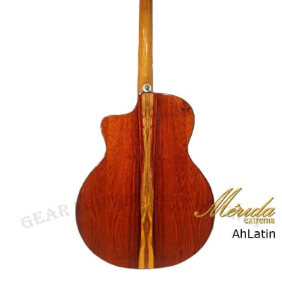 Merida Extrema AhLatin Solid Sitka Spruce & Cocobolo grand auditorium acoustic electronic guitar image 4