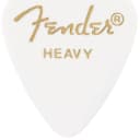 Fender 0980351980 White 351 Heavy Pick Pack of Twelve